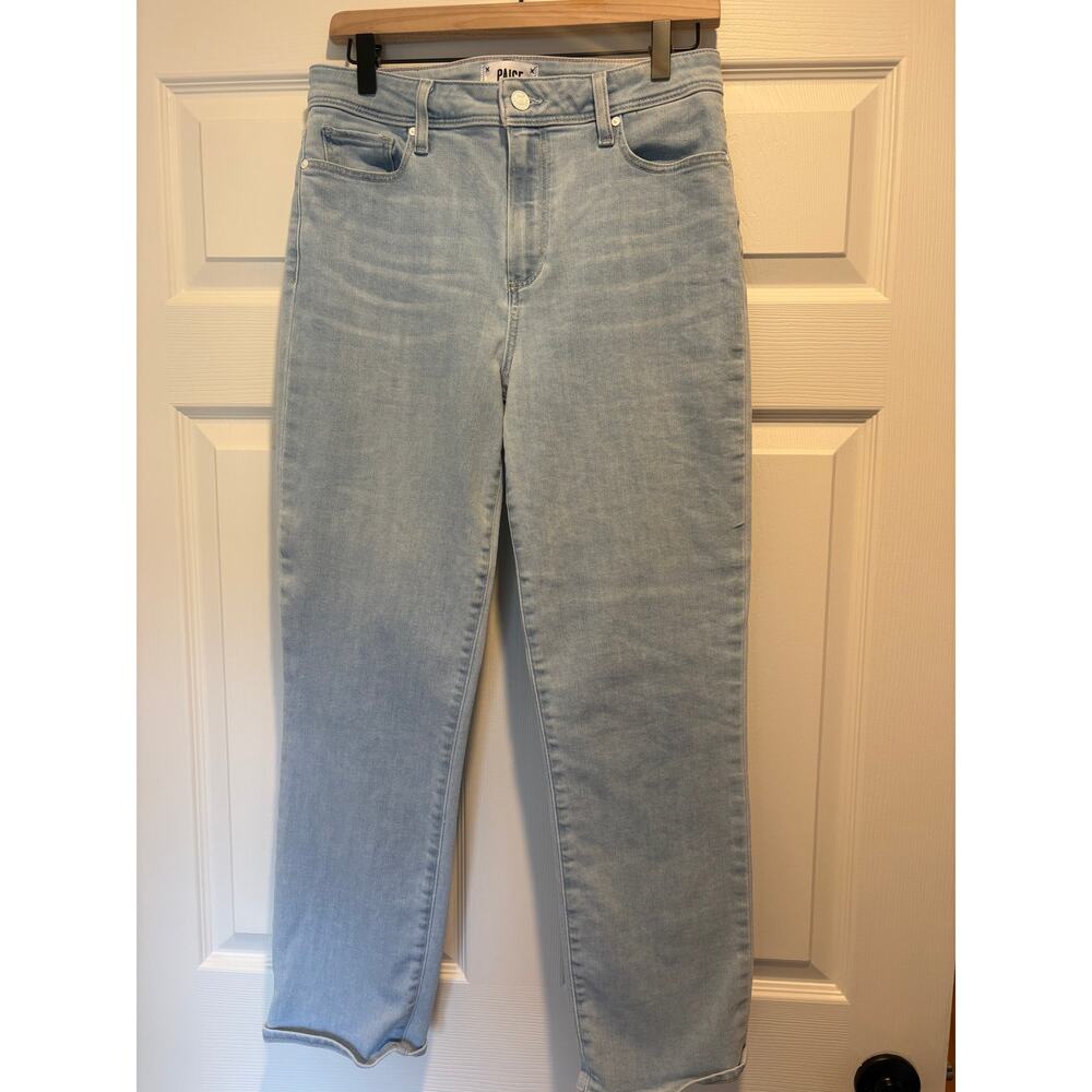 Paige Cindy straight legs light blue high waisted stretch size 29
